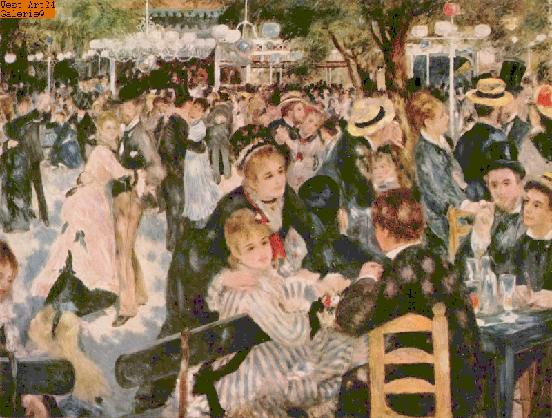 Le Moulin de la Galette nach Renoir Gemäldeimitation